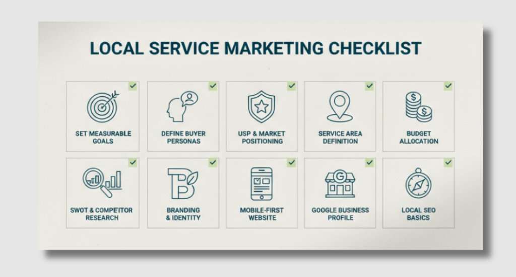 Local Service Marketing Checklist Points